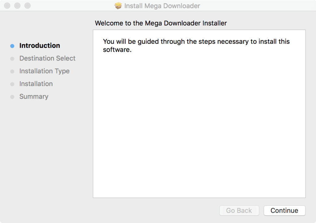 MegaDownloader for Mac Installation