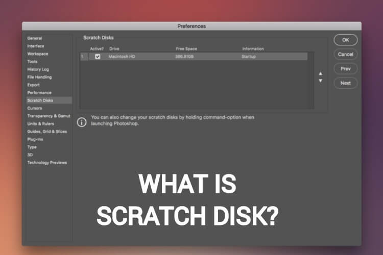 scratch disk clear